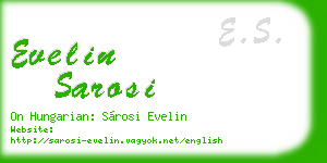 evelin sarosi business card