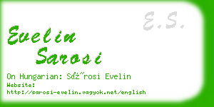 evelin sarosi business card